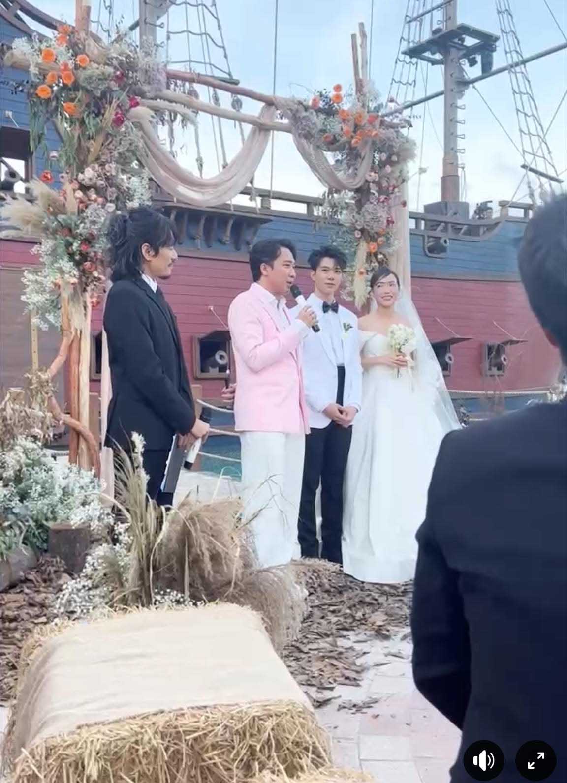 Kiều Minh Tuấn hoang dã như “cướp biển” tại đám cưới Diệu Nhi, tiết lộ mức cát-xê làm MC dẫn cưới cho đàn em - Ảnh 2